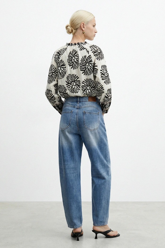 Influencer jeans 5 tasche in denim delavè 05P132 [dac4a428]