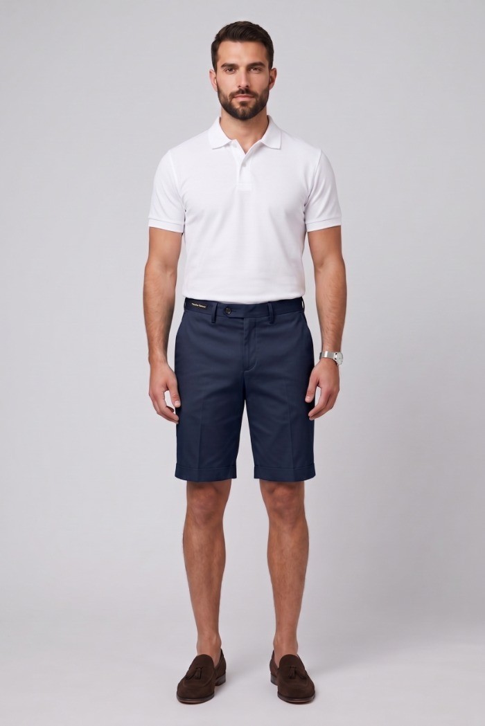 Moro bermuda in misto cotone stretch MEB276 [0a73eb21]