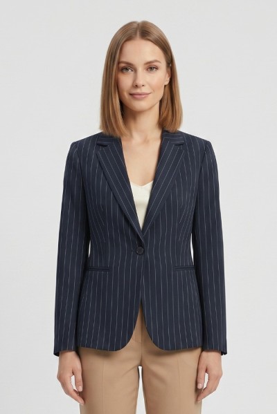 PDK giacca gessata in poliviscosa stretch 056948 [7a7e8af5]
