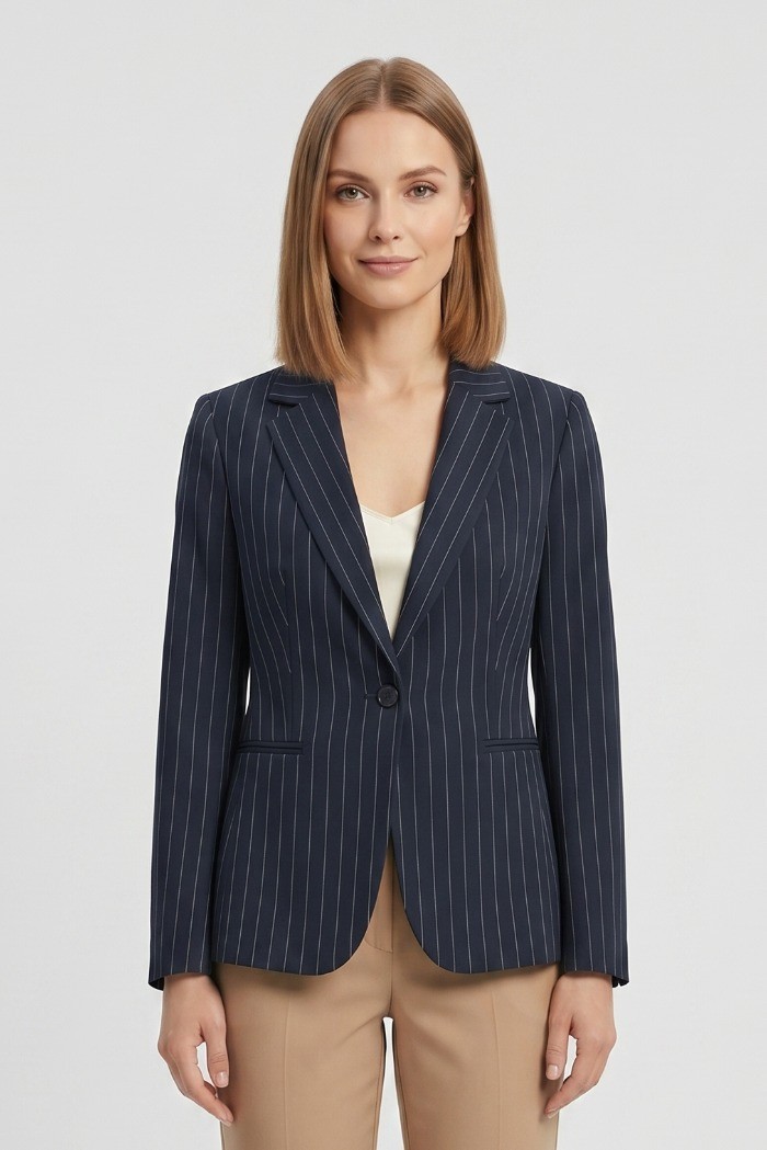 PDK giacca gessata in poliviscosa stretch 056948 [7a7e8af5]