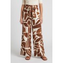 Fly Girl pantalone palazzo in viscosa a fantasia 31322/01 [c637ba70]