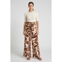 Fly Girl pantalone palazzo in viscosa a fantasia 31322/01 [a80c3879]