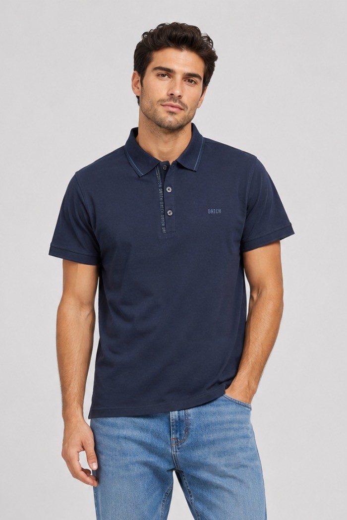 Datch polo in piquet di cotone stretch DM9890 [144c69c9]