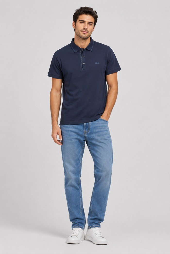 Datch polo in piquet di cotone stretch DM9890 [7a77ebc0]