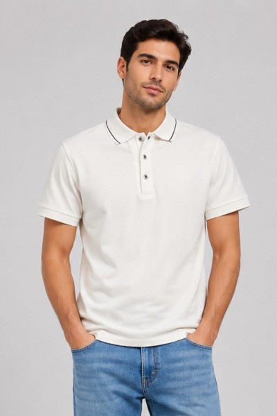 Datch polo in piquet di cotone stretch DM9890 — 805219040080165_2