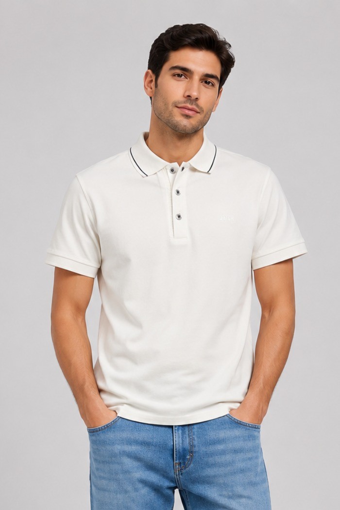 Datch polo in piquet di cotone stretch DM9890 [cd33188a]