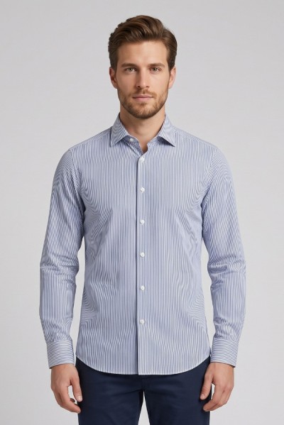 Filippo Gelsi camicia rigata in cotone 120-3F6 — 805219040078709_1