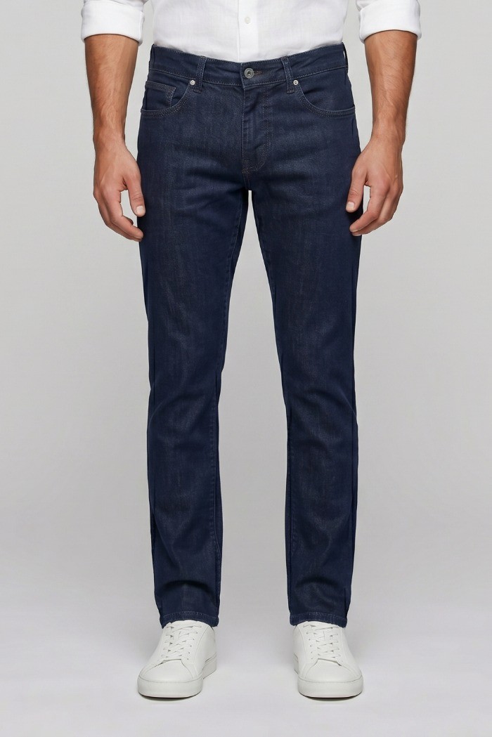 Coveri jeans 5 tasche in chambray denim lavaggio scuro COV1552 [575f930f]