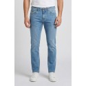 Rifle jeans in denim di cotone stretch lavaggio chiaro RF409 [de0f4c37]