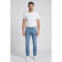 Rifle jeans in denim di cotone stretch lavaggio chiaro RF409 [b034ce3e]
