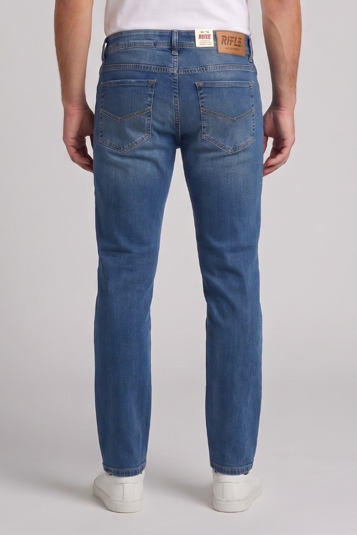 Rifle jeans in denim di cotone stretch RF570 [8f3e7717]