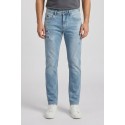 Rifle jeans in denim di cotone stretch lavaggio medio RF571 [4637c440]