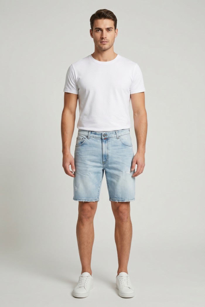 Patriot bermuda in denim di cotone PM6S2SSHOM113 [b8529180]