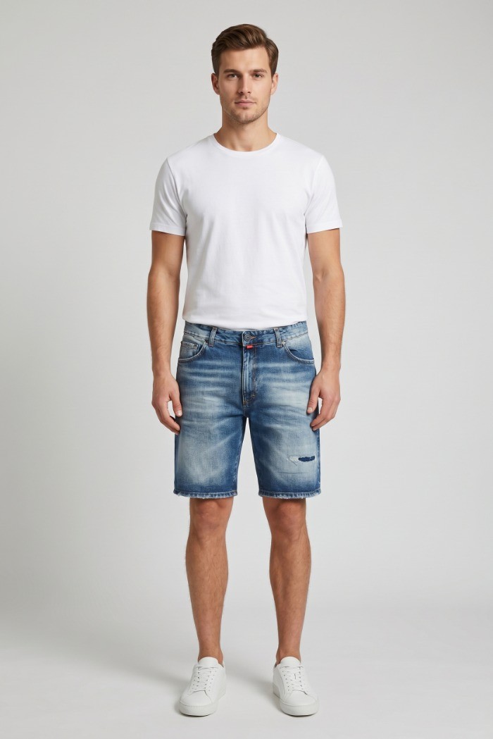 Patriot bermuda in denim di cotone PM6S2SSHOM22 [d07049c1]