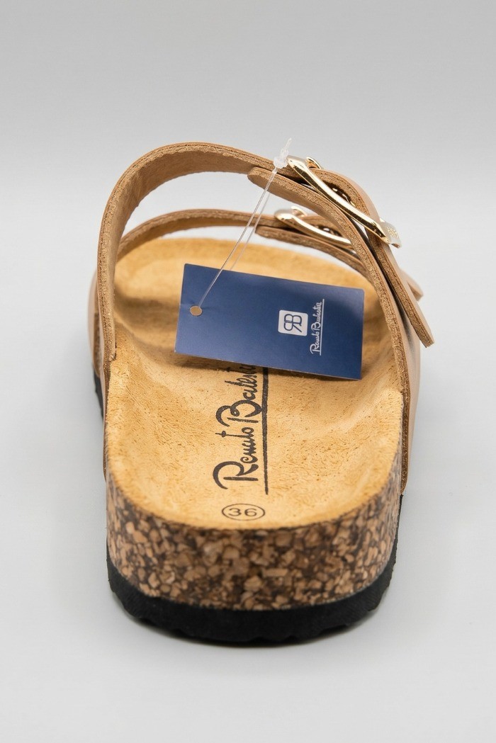 Renato Balestra ciabatta con doppia fascia e fibbie RB104 [f5514197]