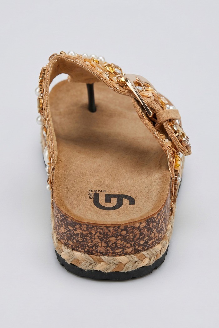 Gold & Gold infradito con fascia decorata FY06 [5dc5bcd1]