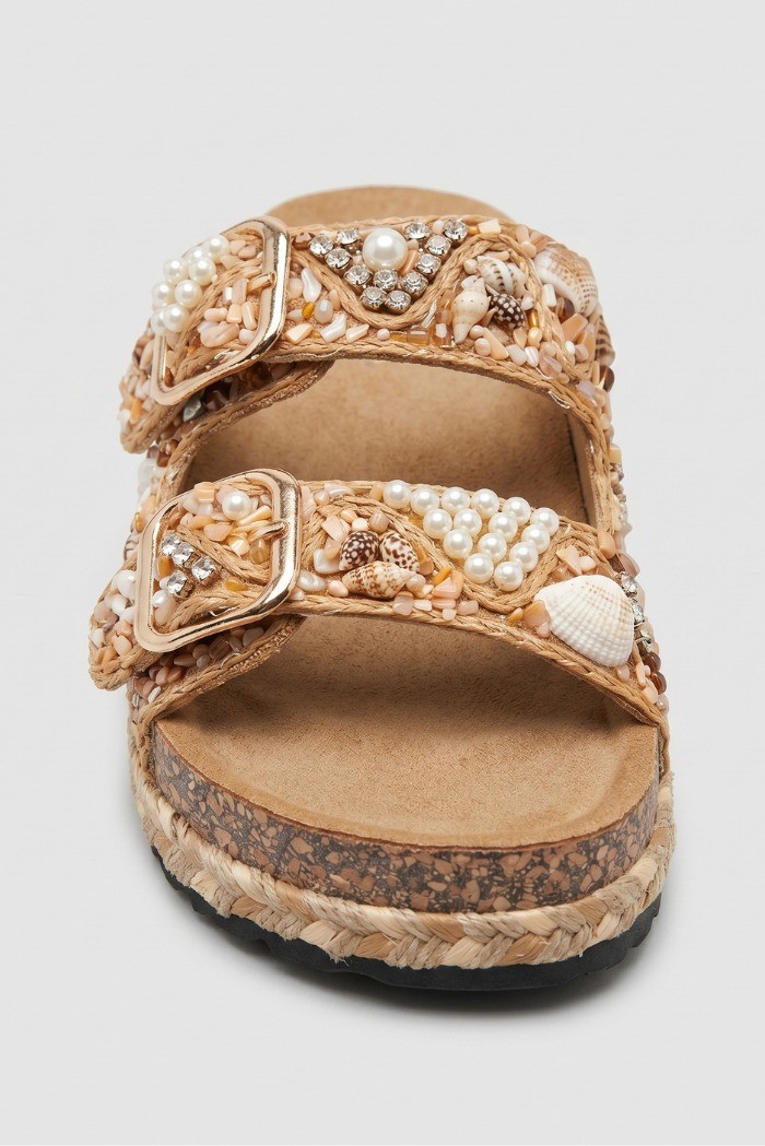 Gold & Gold ciabatta con doppia fascia decorata FY03 [49fdac80]