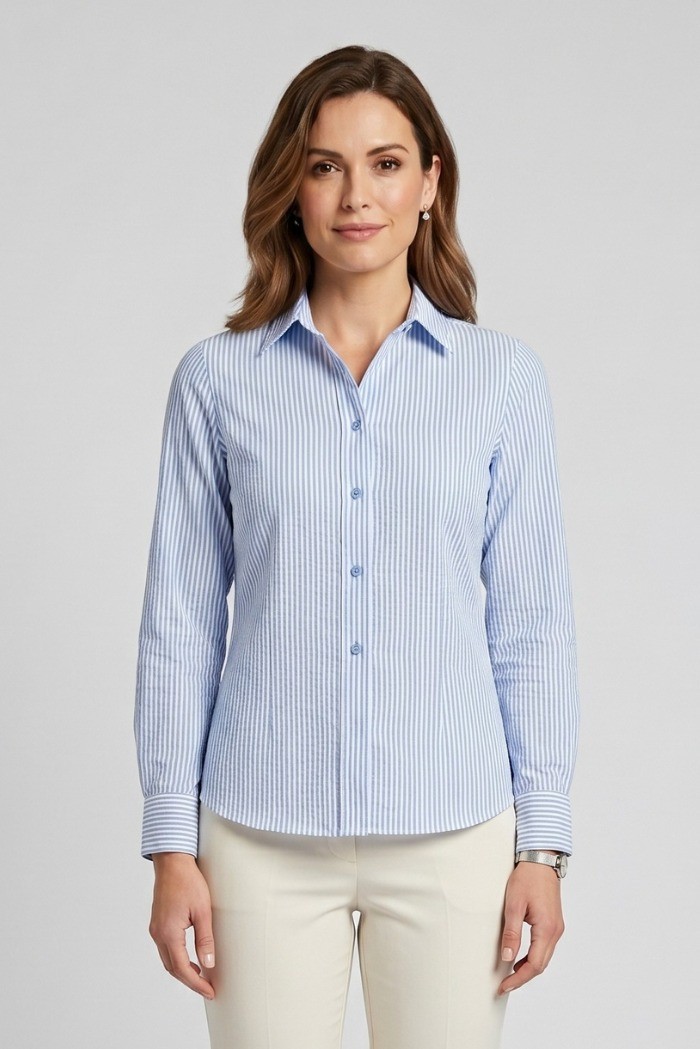 Celye camicia rigata in misto viscosa SS26C0605 [57aa9aa5]