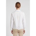 Fresh Flower camicia in popeline di cotone con trafori FD629 [607b9e61]
