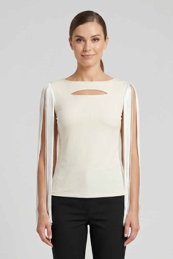 GM by Gai Mattiolo maglia con frange GM3919 [b576049f]