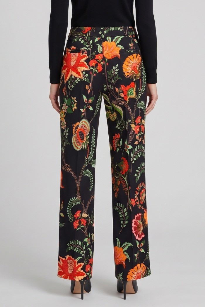 GM by Gai Mattiolo pantalone a fantasia floreale GM3776 [c471f6a6]
