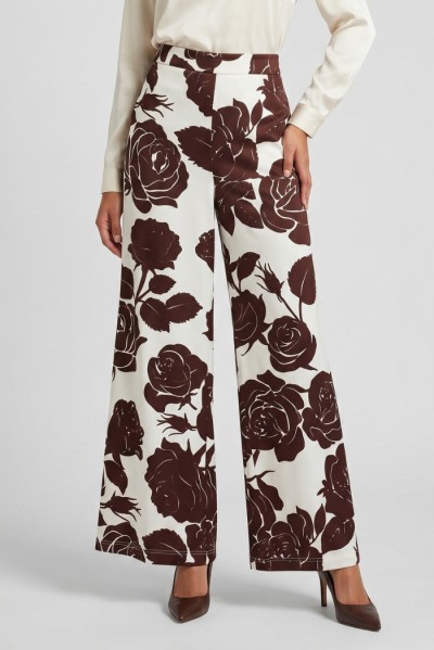 GM by Gai Mattiolo pantalone palazzo a fantasia rose GM3696 — 805219040079660_1