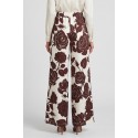 GM by Gai Mattiolo pantalone palazzo a fantasia rose GM3696 [0dde623d]