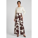 GM by Gai Mattiolo pantalone palazzo a fantasia rose GM3696 [bac3a339]