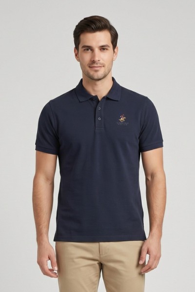 Beverly Hills Polo Club polo in piquet di cotone P450124 — 805219040079742_1