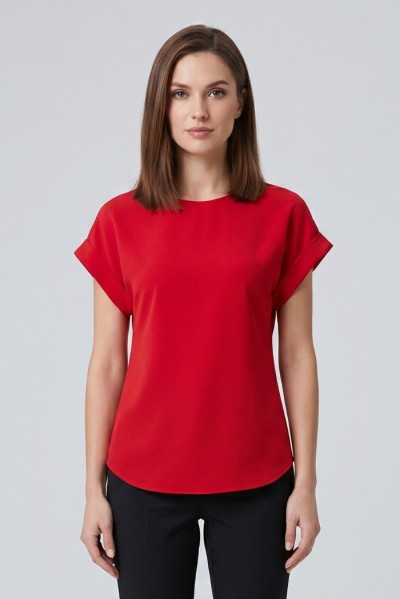 GM by Gai Mattiolo blusa con maniche risvoltate GM3506 — 805219040079990_1