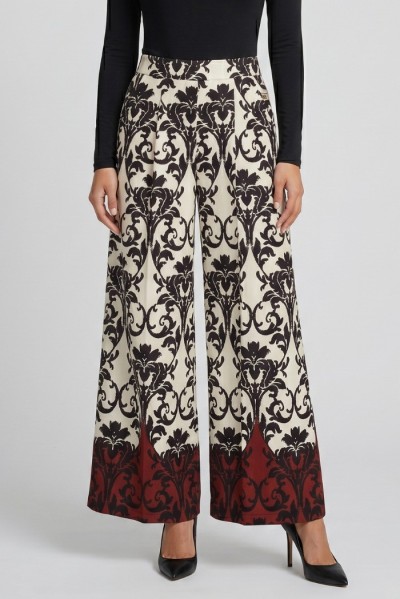 GM by Gai Mattiolo pantalone a fantasia all-over GM3404 — 805219040080001_1