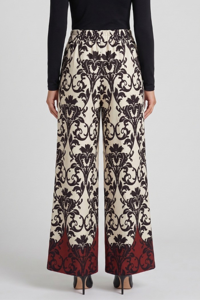 GM by Gai Mattiolo pantalone a fantasia all-over GM3404 [86f21bde]