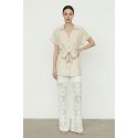 Influencer camicia safari in viscosa e lino 05T0076 [a04dd437]