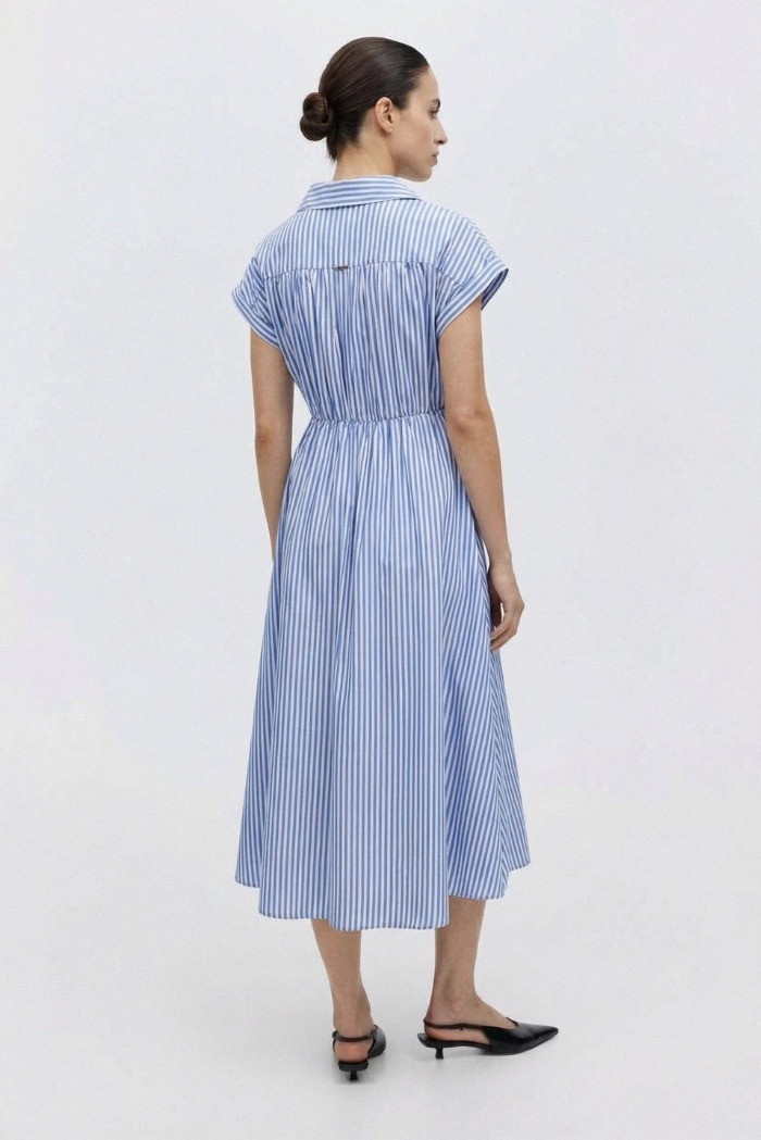 Influencer abito camicia in popeline 05X601 [38b9e98e]