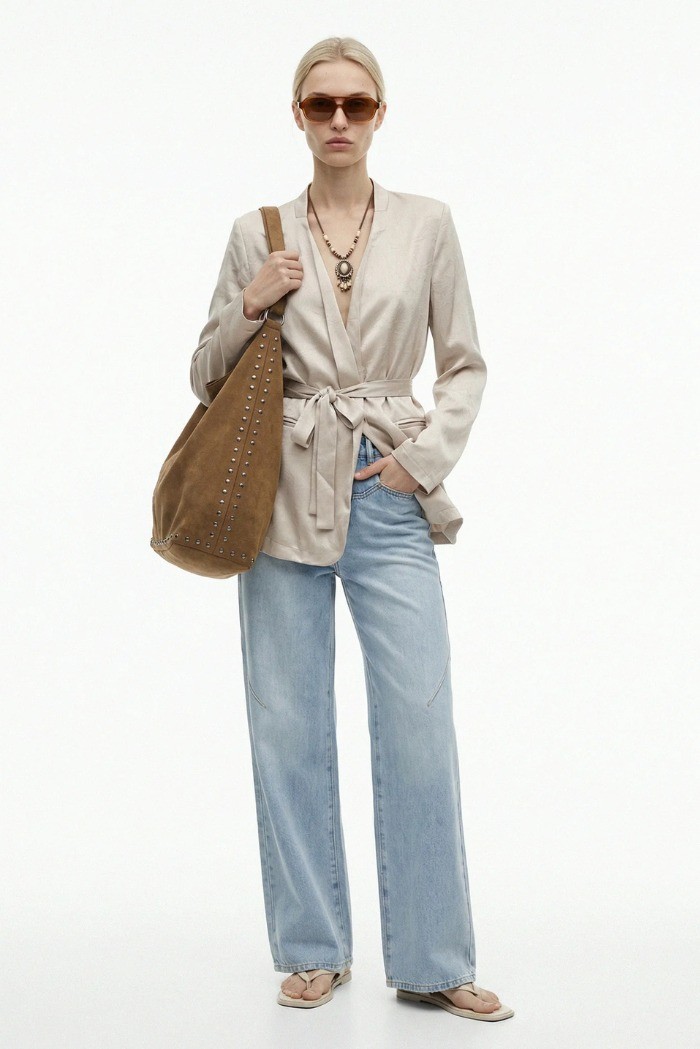 Influencer blazer vestiglia in tessuto jacquard 05Y166 [8cea4c1f]