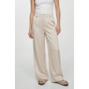Influencer pantalone palazzo con finitura satinata 05Y167 [9adce60d]