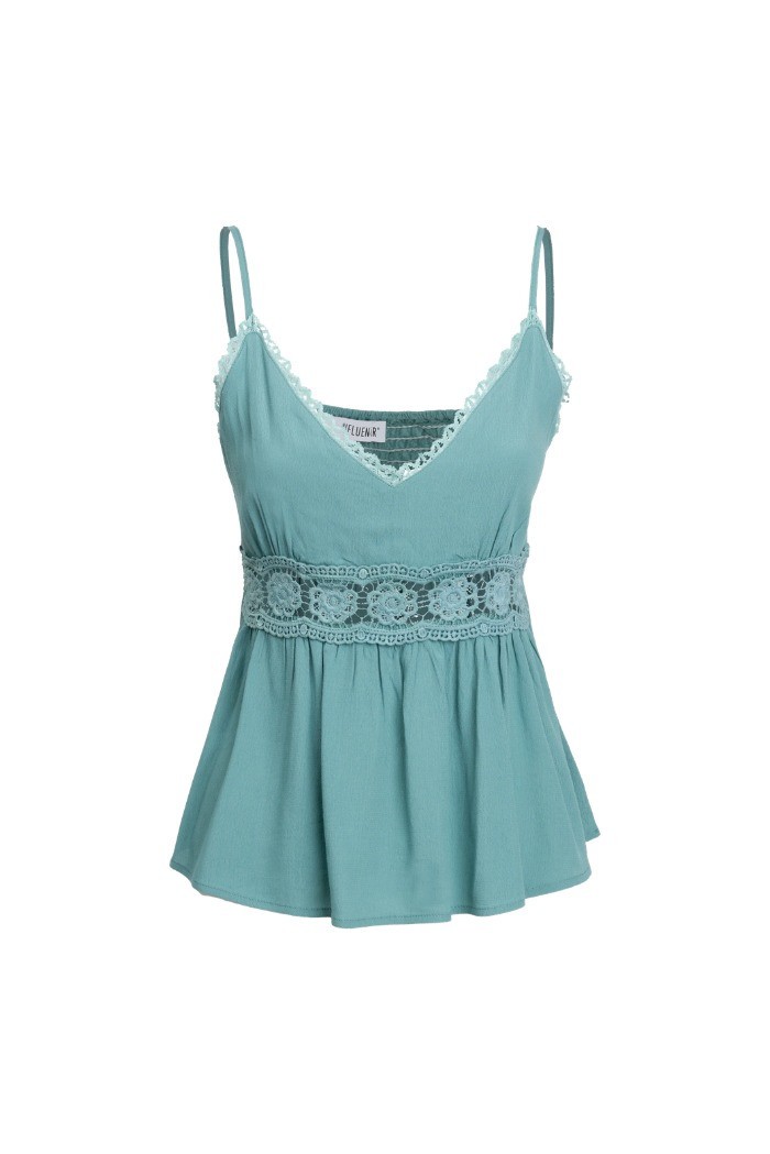 Influencer top con passamaneria in pizzo 05Y175 [f99a926d]