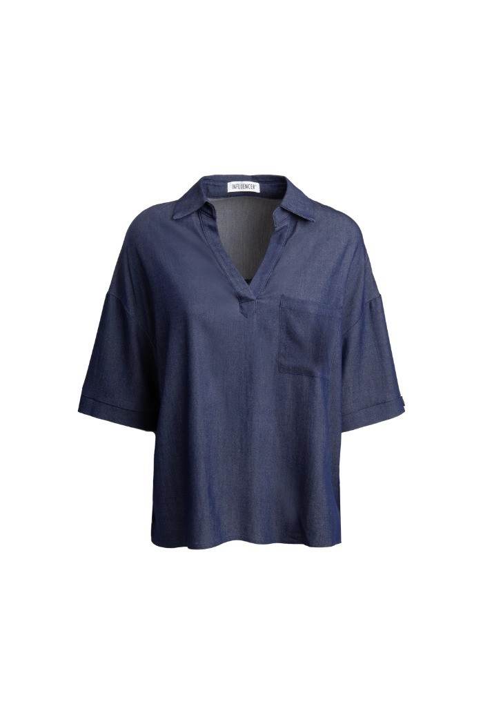 Influencer blusa mezza manica con tashino 05Y193 [f61956d7]