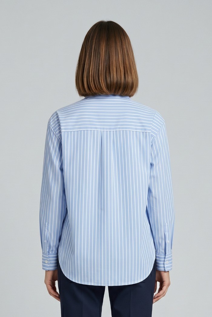 Fly Girl camicia rigata in misto cotone stretch 2665/02 [ae9b5f66]