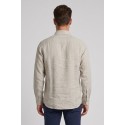 North Sails camicia in lino con logo ricamato 664437 [2a9fda54]
