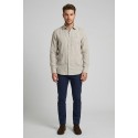 North Sails camicia in lino con logo ricamato 664437 [9d821b50]