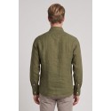 North Sails camicia in lino con logo ricamato 664437 [6f2f15b8]