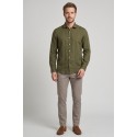 North Sails camicia in lino con logo ricamato 664437 [d832d4bc]
