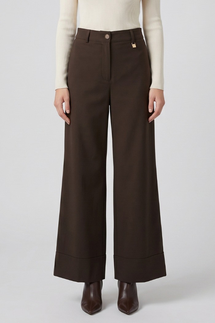 Maidoma pantalone palazzo in misto viscosa e lino PE26F508/MD1325 [e39699b9]