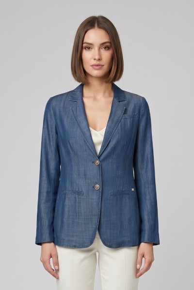 Markup blazer in lyocell effetto denim MW1660100 — 805219040079464_1