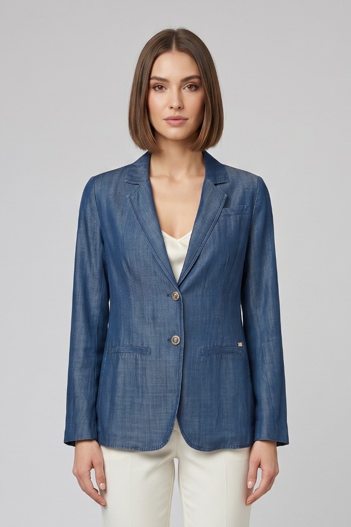 Markup blazer in lyocell effetto denim MW1660100 [d73822f0]