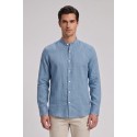North Sails camicia con collo coreano in lino 664438 [cc348ca8]