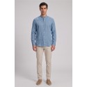 North Sails camicia con collo coreano in lino 664438 [a20f0ea1]