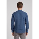 North Sails camicia con collo coreano in lino 664438 [624236b3]