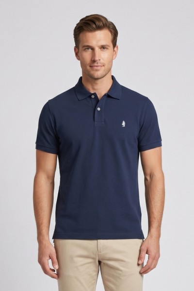 MCS polo in piquet di cotone con logo ricamato 14MPS001-02301 — 805219040079392_1